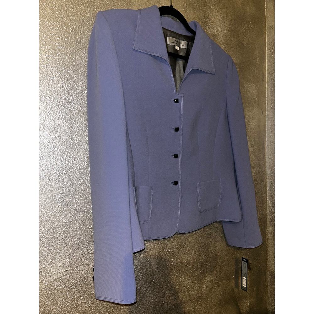 Tahari ASL Iris Skirt Suit Set 16 NWT Purple Blazer Pencil Skirt Career Business - Picture 8 of 12